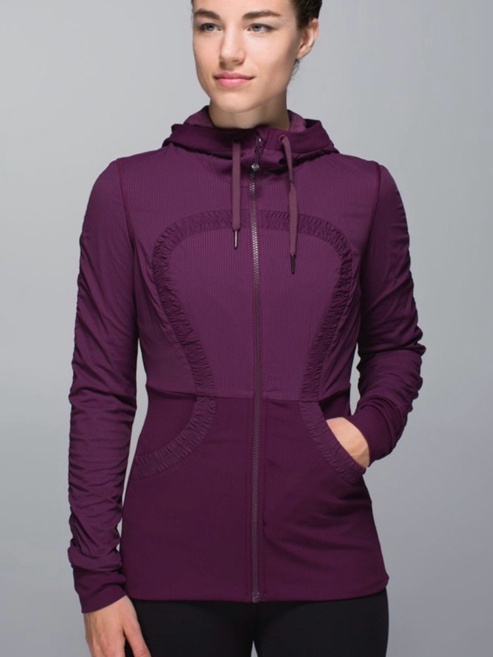 Lululemon Dance Studio III Reversible Jacket Plum - size 8